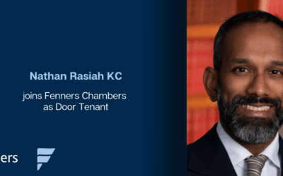 Fenners Chambers Welcomes Nathan Rasiah KC as Door Tenant